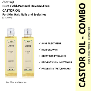 Cold Pressed Castor Oil (Hexane Free) - Pack of 2