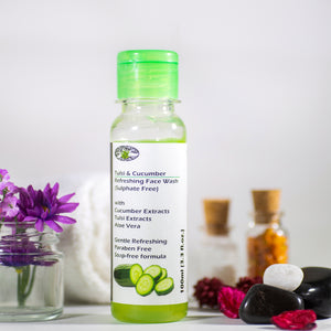 Tulsi & Cucumber Refreshing Face Wash - Sulphate Free, Herbal