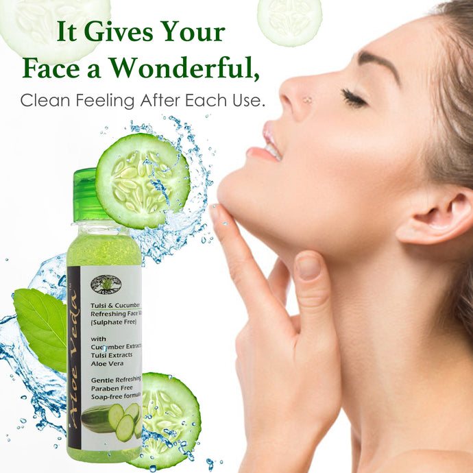 Tulsi & Cucumber Refreshing Face Wash - Sulphate Free, Herbal