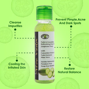 Tulsi & Cucumber Refreshing Face Wash - Sulphate Free, Herbal