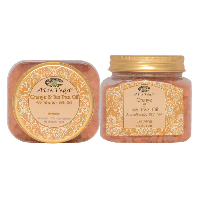 Aromatherapy Bath Salt - Orange & Tea Tree Oil (energising)