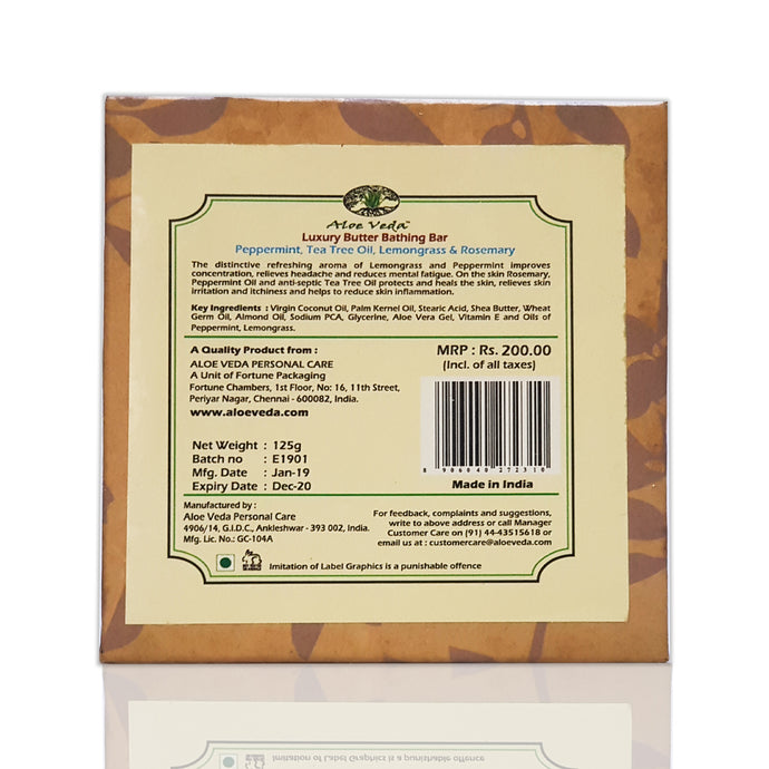 Luxury Butter Bar - Peppermint & Rosemary