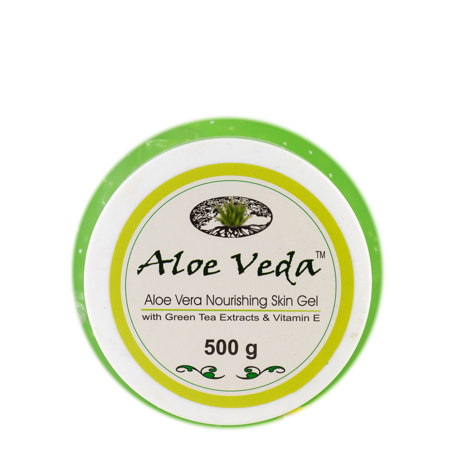 Nourishing Aloe Vera Gel (with Green Tea Extracts & Vitamin E beads) - Jumbo  Pack | Aloe Veda